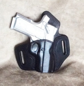 1911 3" TWO SLOT PANCAKE (TSP) Leather Holster-IN STOCK NOW