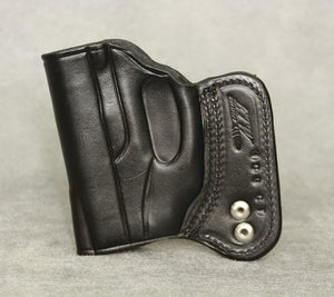 Ruger LC9 (Crimson Trace) IWB Leather Holster - Black