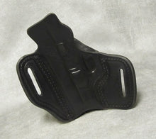 Glock 27 Leather Pancake Holster w/ Sweat Shield - Black