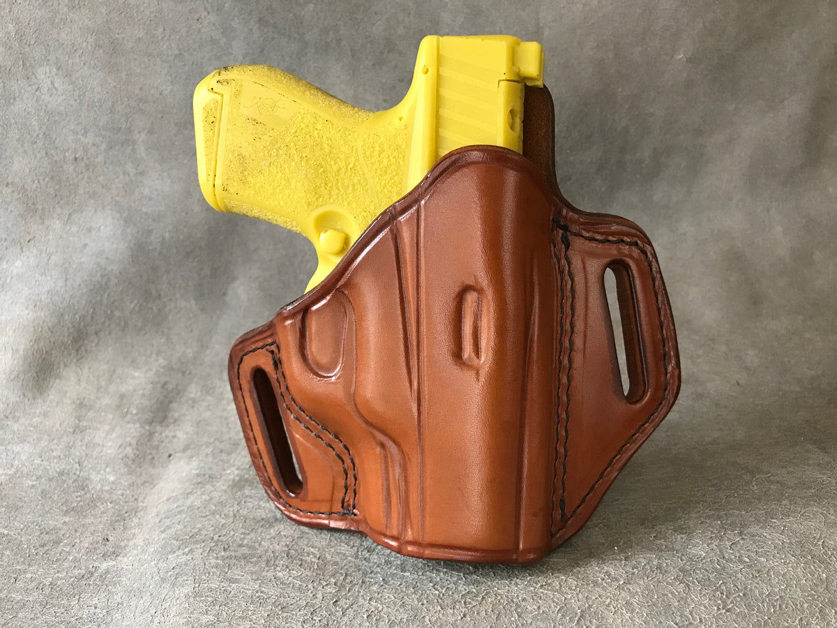Springfield Armory Hellcat OWB Custom Leather Pancake Holster ETW