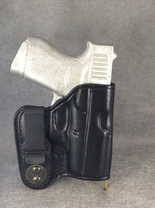 Glock 26 with Crimson Trace IWB Concealed Tuckable Custom Leather Holster