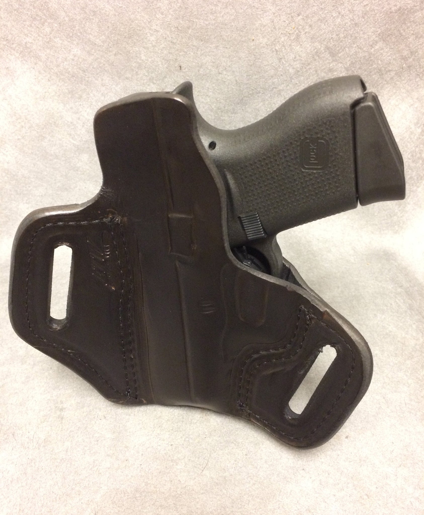 New Cebeci Leather Holster Glock 43 G43 Left Hand OWB Basketweave New Cebeci Leather Holster Glock 43 G43 Left Hand OWB Basketweave