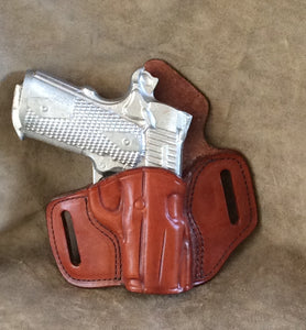 1911 Full Size with Rails OWB Custom Leather Pancake Holster