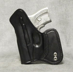 Ruger LC9 (LaserMax) IWB w/ Sweat Shield Leather Holster - Black