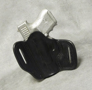 Glock 27 Leather Pancake Holster - Black