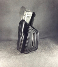 Glock 43x Crimson Trace OWB Custom Leather Pancake Holster by ETW Holsters