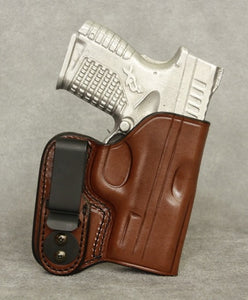 Springfield XDs (Crimson Trace) IWB Leather Holster - Brown