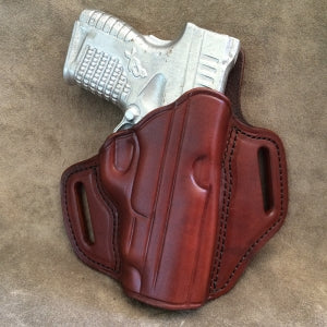 Springfield XD-S Two Slot Pancake (TSP) Leather Holster