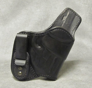 Smith & Wesson M&P Shield (Crimson Trace) Mr Jones Reinforced IWB Leather Holster - Black