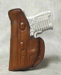 Springfield XDs Center Clip IWB Leather Holster - Brown
