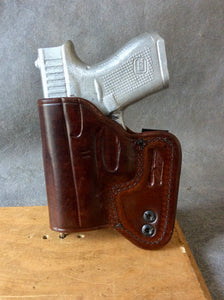 Glock 42 IWB Concealed Tuckable Custom Leather Holster