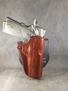 1911 OWB Officer's Model 3" Custom Leather Paddle Holster by ETW Holsters