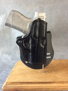 Glock 43 OWB Custom Leather Paddle Holster