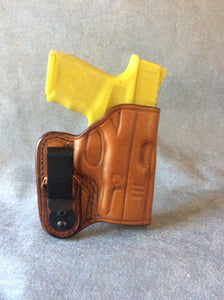 Springfield Armory Hellcat with Crimson Trace IWB Concealed Tuckable Custom Leather Holster