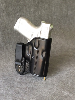 Glock 43x IWB Concealed Custom Leather Holster BY ETW Holsters