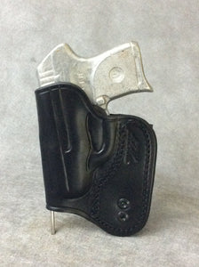 Ruger LCP Max .380 IWB Concealed Tuckable Custom Leather Holster