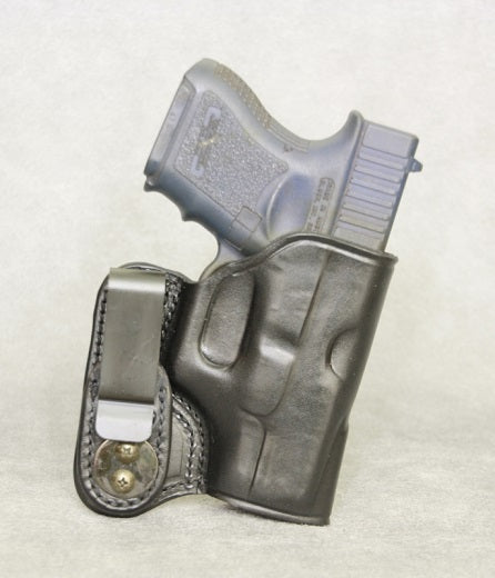 Glock 26 IWB Leather Holster - Black