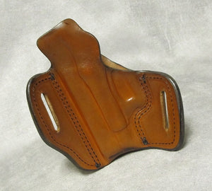 Glock 27 Leather Pancake Holster w/ Sweat Shield - Brown