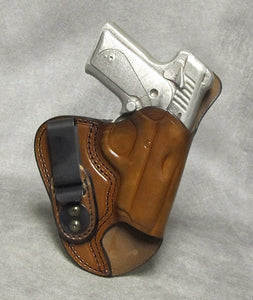 Kimber Solo (Crimson Trace) IWB Leather Holster w/ Sweat Shield - Brown