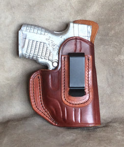 Springfield XD-S IWB Center Clip w/Crimson Trace Leather Holster