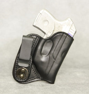 Ruger LCP (with Lasermax) IWB Leather Holster - Black