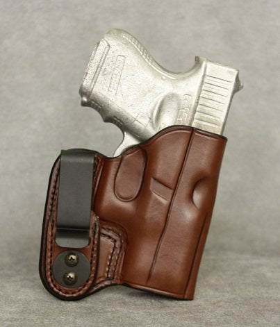 Glock 26 IWB Leather Holster - Brown