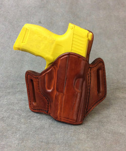 Ruger American Compact 9mm OWB Two Slot Pancake Leather Holster